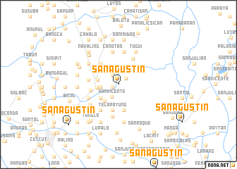 map of San Agustin