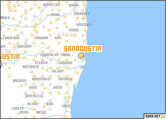 map of San Agustin