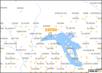 map of Sanāh