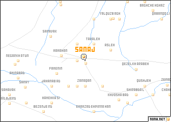 map of Sanāj