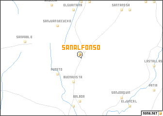 map of San Alfonso