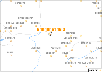 map of San Anastasio
