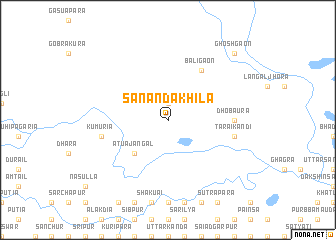 map of Sānandakhila