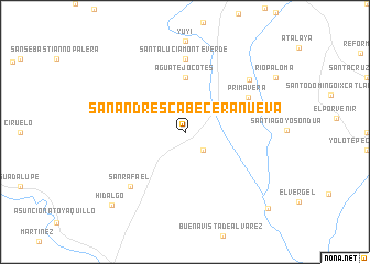 map of San Andrés Cabecera Nueva