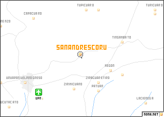 map of San Andrés Coru