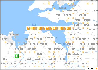 map of San Andrés de Carnoedo