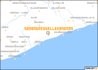 map of San Andrés de Llevaneras