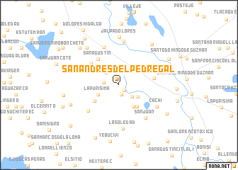 map of San Andrés del Pedregal