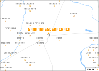 map of San Andrés de Machaca