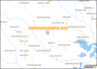 map of San Andrés de Palomo