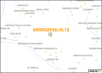 map of San Andrés el Alto