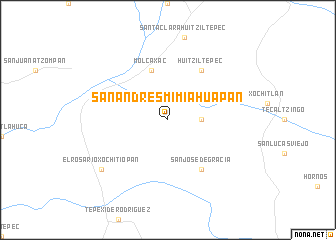 map of San Andrés Mimiahuapan