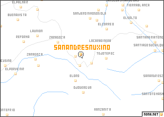 map of San Andrés Nuxiño