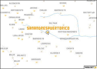 map of San Andrés Puerto Rico