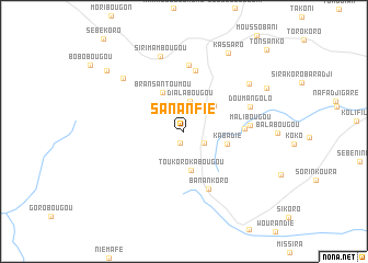 map of Sananfiè
