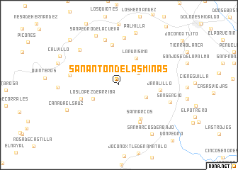 map of San Antón de las Minas