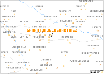 map of San Antón de los Martínez