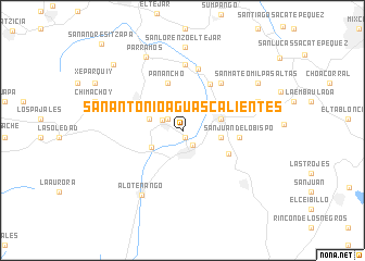 map of San Antonio Aguas Calientes