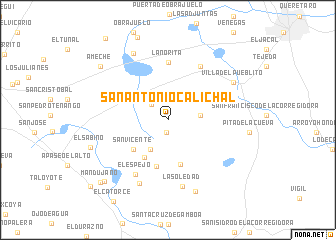 map of San Antonio Calichal
