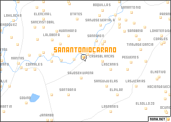 map of San Antonio Carano