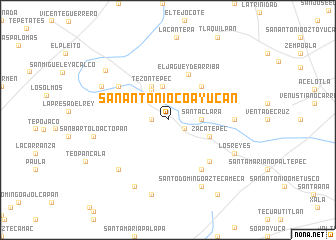 map of San Antonio Coayucan