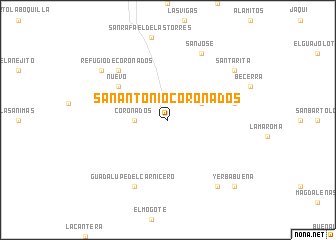 map of San Antonio Coronados