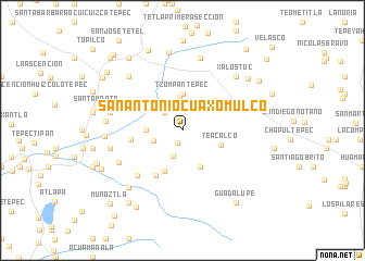 map of San Antonio Cuaxomulco