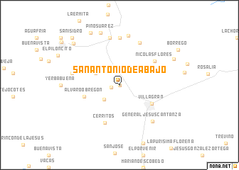 map of San Antonio de Abajo