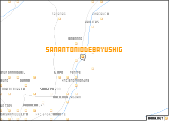 map of San Antonio de Bayushig