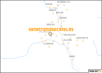 map of San Antonio de Canelos