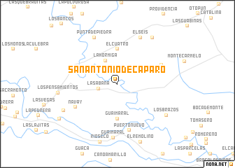 map of San Antonio de Caparo