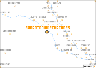 map of San Antonio de Chacones