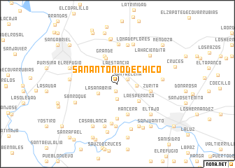 map of San Antonio de Chico