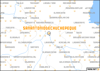 map of San Antonio de Chuchepeque