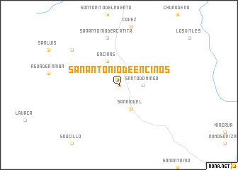 map of San Antonio de Encinos