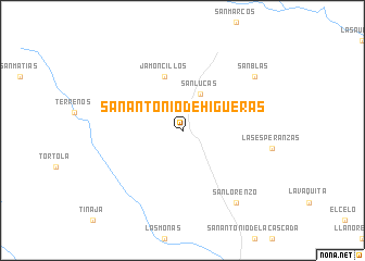 map of San Antonio de Higueras