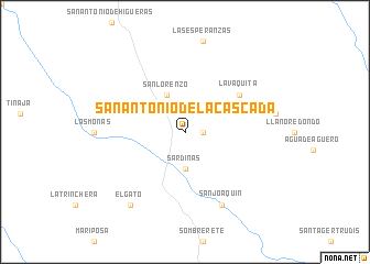 map of San Antonio de la Cascada