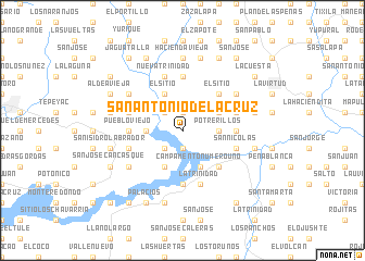 map of San Antonio de La Cruz