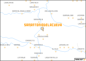 map of San Antonio de la Cueva