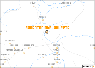 map of San Antonio de la Huerta