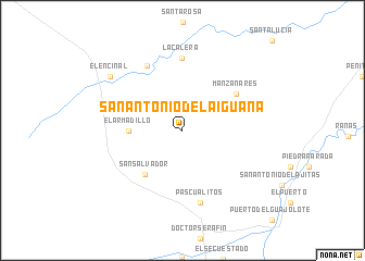 map of San Antonio de la Iguana