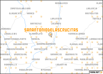 map of San Antonio de Las Crucitas