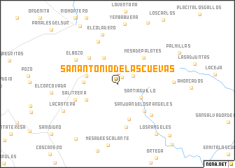 map of San Antonio de las Cuevas