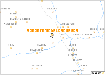 map of San Antonio de las Cuevas