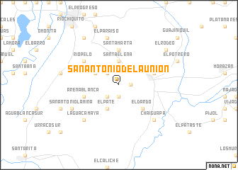 map of San Antonio de La Unión