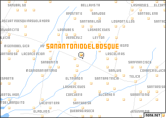 map of San Antonio del Bosque