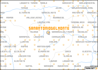 map of San Antonio del Monte