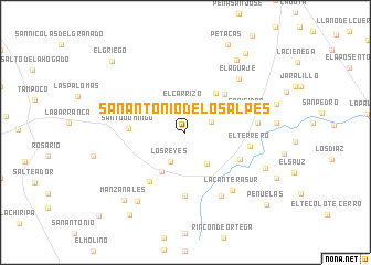 map of San Antonio de los Alpes