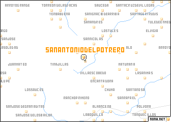 map of San Antonio del Potrero