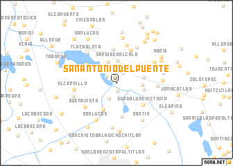 map of San Antonio del Puente